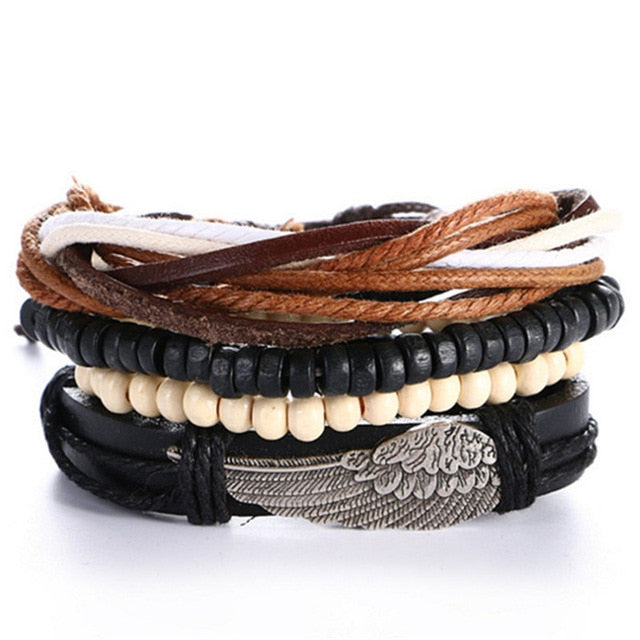 Punk Leather Bracelets - Adjustable