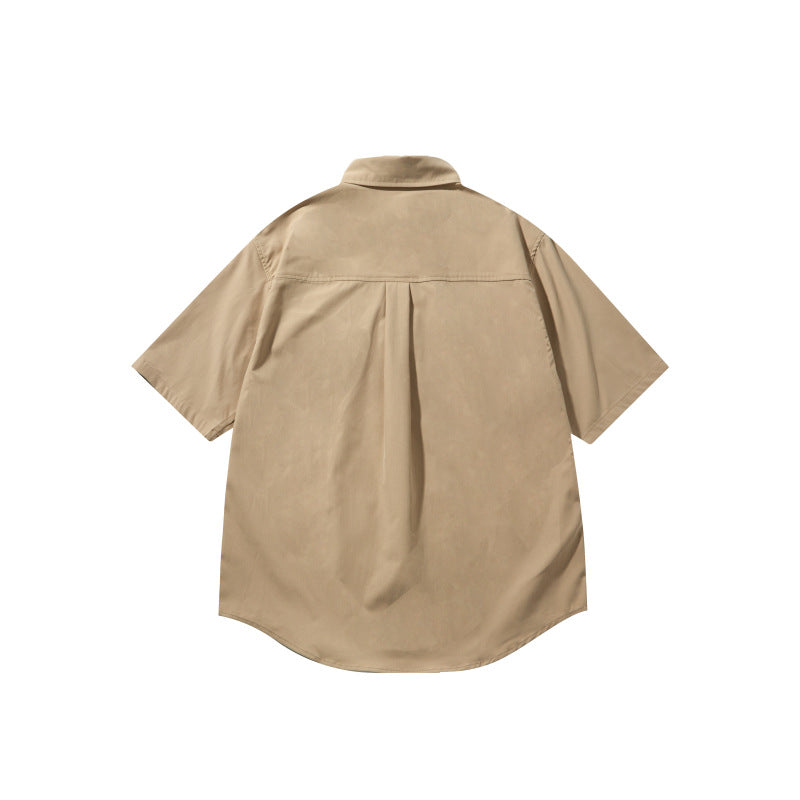 Loose Japanese Workwear Shirt for Men