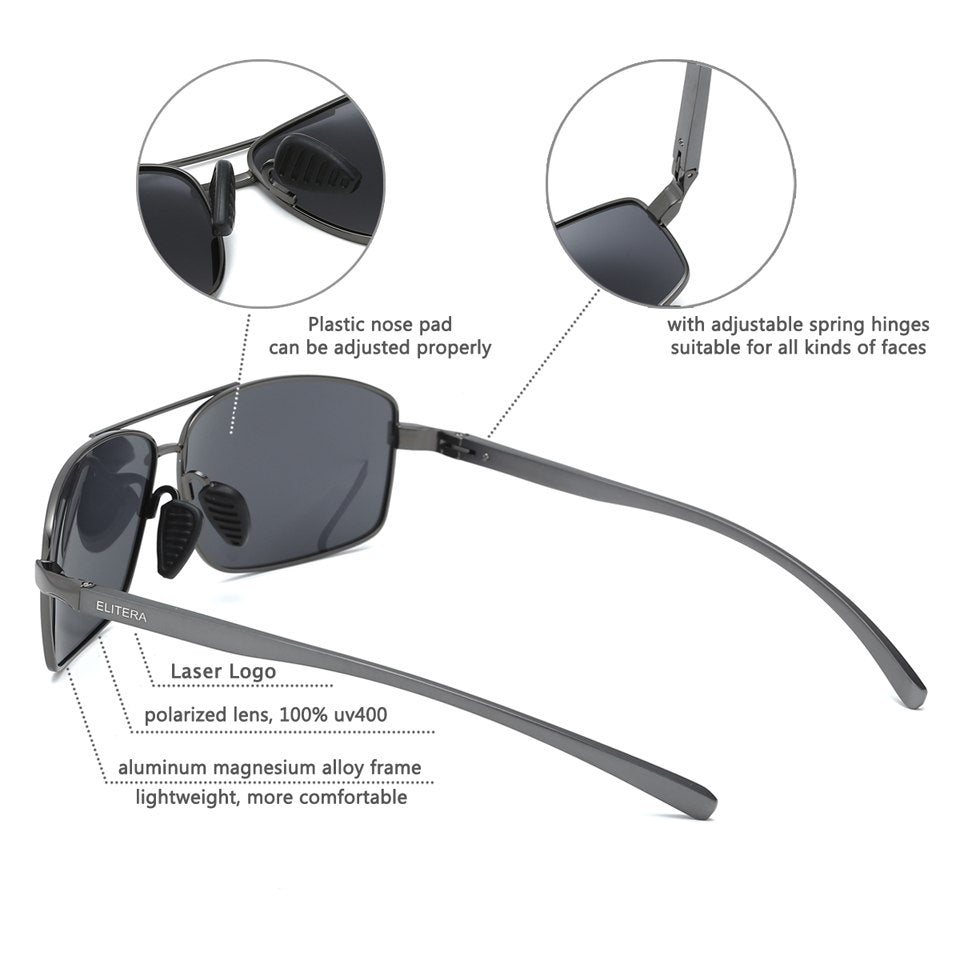 Polarized Men's Sunglasses in 3 Color Options for Driving and Outdoors