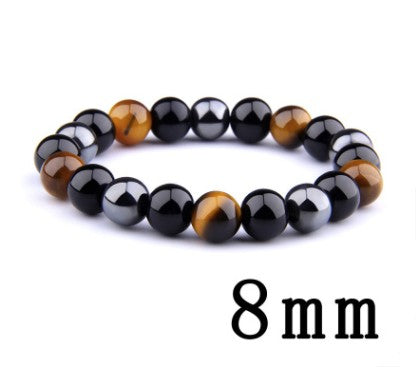 Tiger's Eye Obsidian Hematite Elastic Bracelet