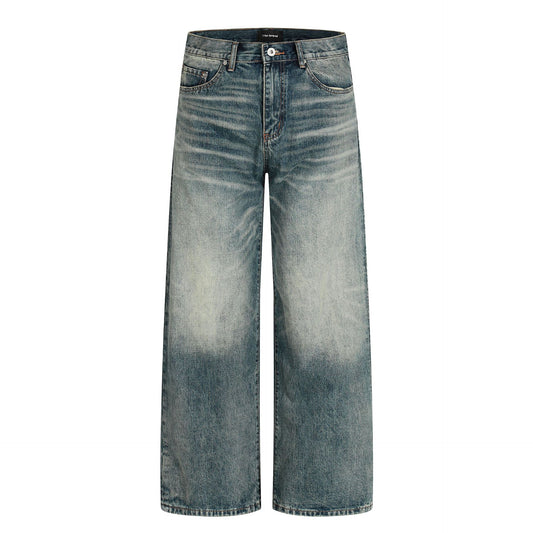 Denim Pants for Men and Women - Straight Loose Flare Wide Leg Trousers