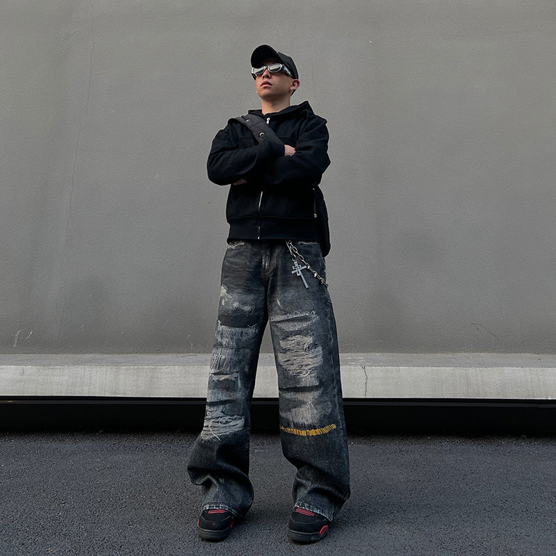 Washed Denim Jeans - Unisex