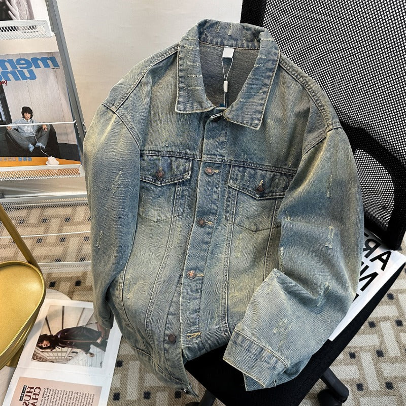 Men's Vintage Workwear Japanese Denim Jacket