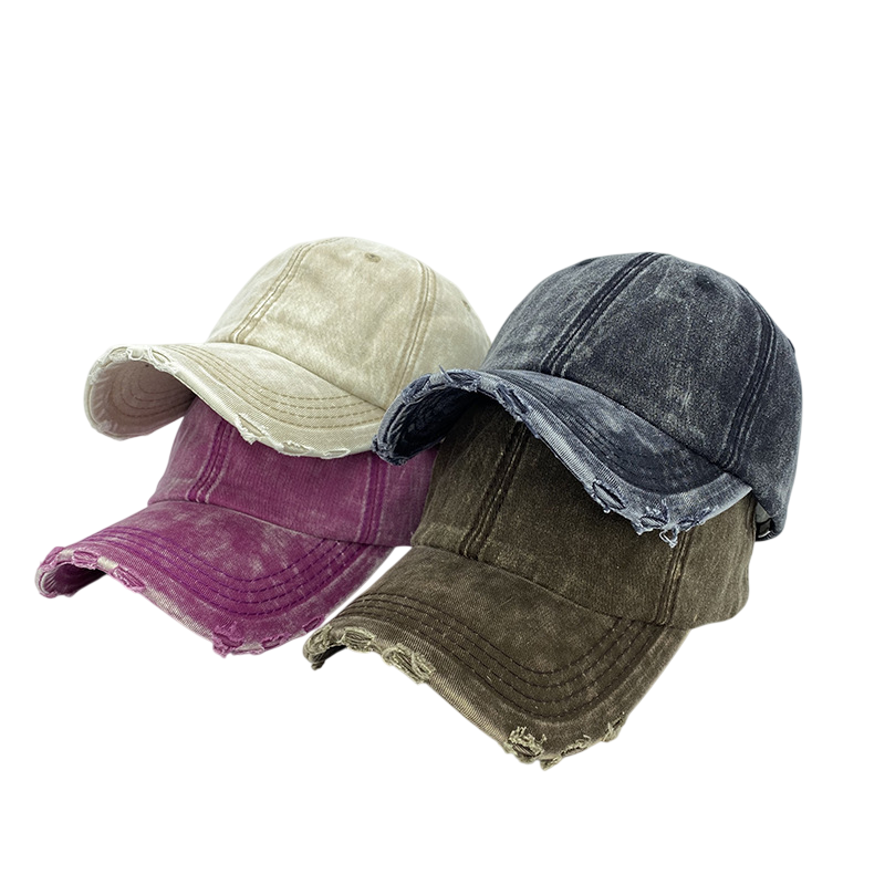 Women's Retro Denim Baseball Cap for Sun Protection