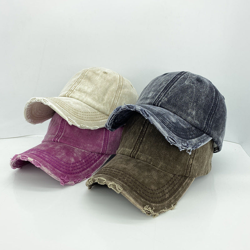 Women's Retro Denim Baseball Cap for Sun Protection