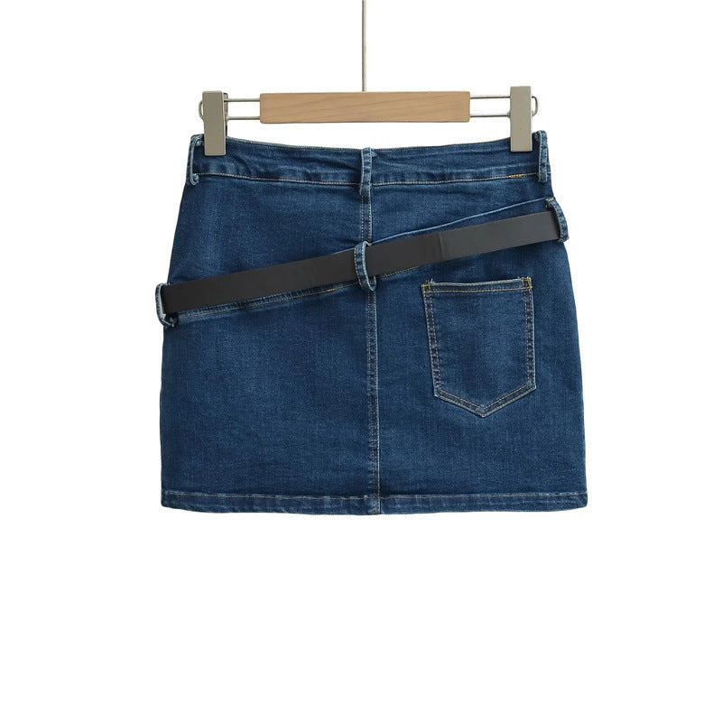 Premium Japanese Denim Two-Piece Skirt Set