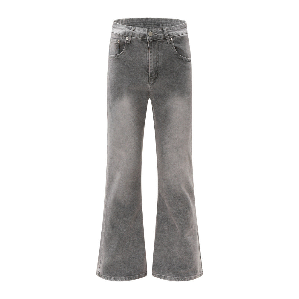 High Street Vintage Tie Dye Micro Flared Loose Jeans for Women