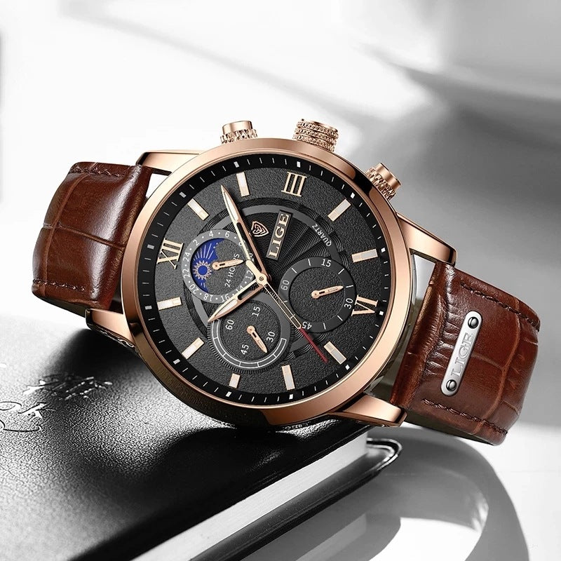 Quartz Multifunction Chronograph Waterproof Watch