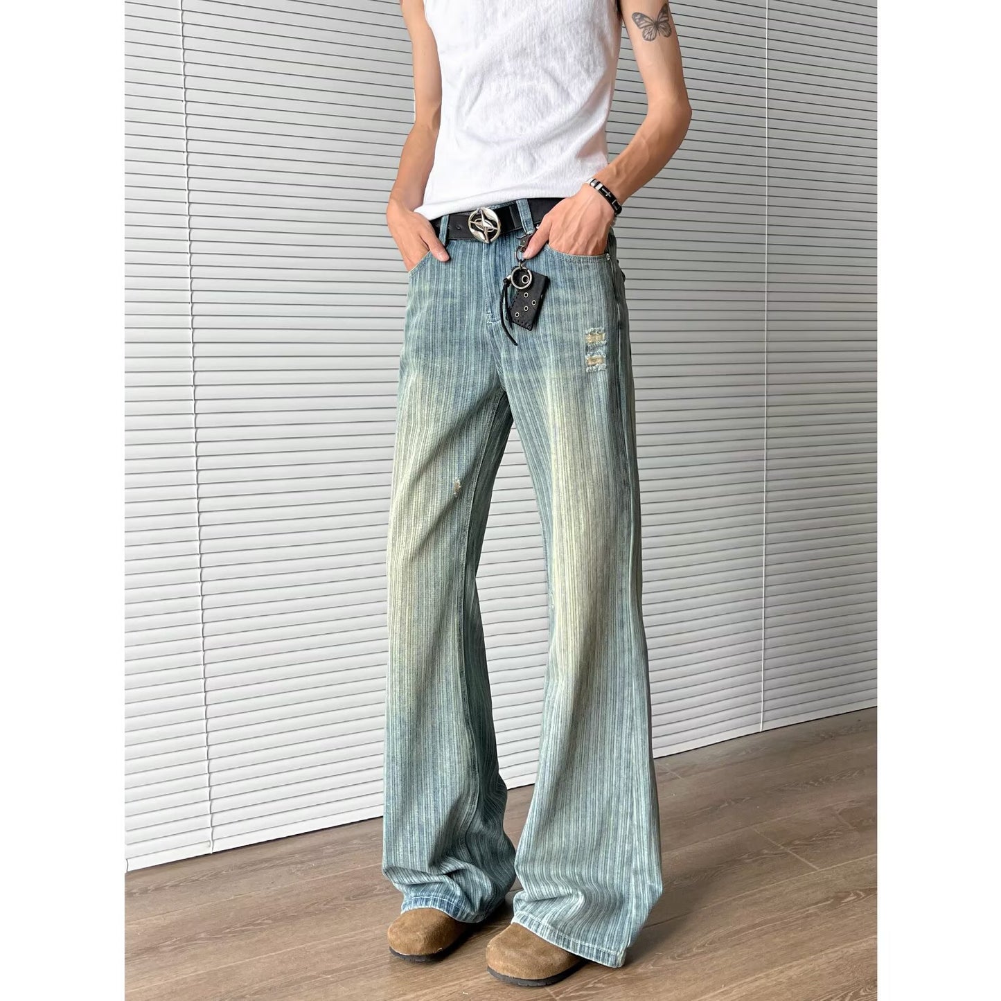 Cowboy High Street Micro Horn Slimming Casual Pants