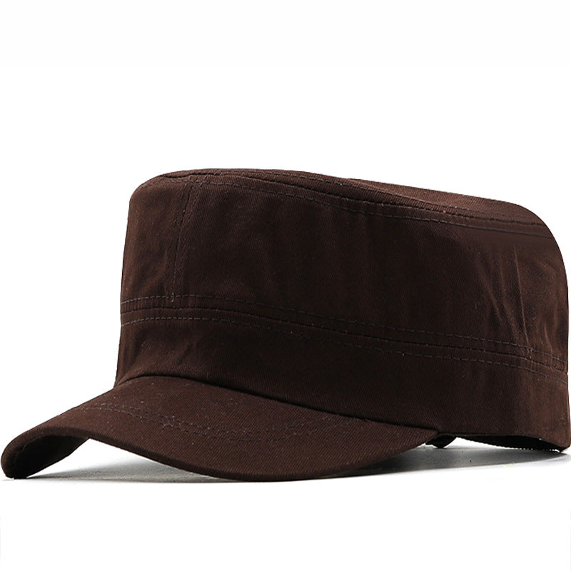 Simple Military Flat Cap - Solid Color