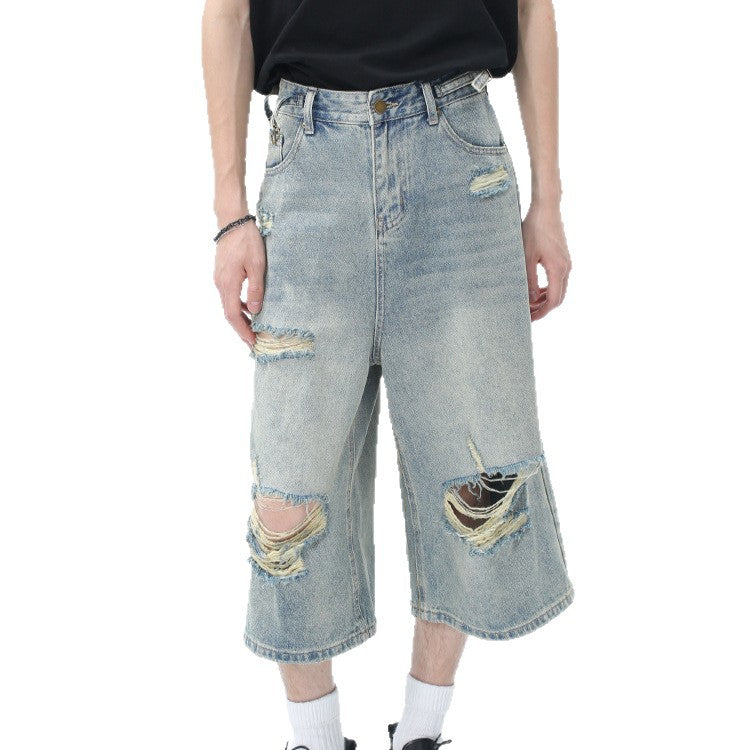 Premium Japanese Ripped Straight Leg Denim Pants