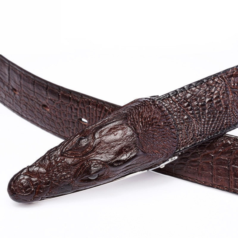 Men's Belts Luxury Cow Leather Designer Belt Men High Quality Crocodile