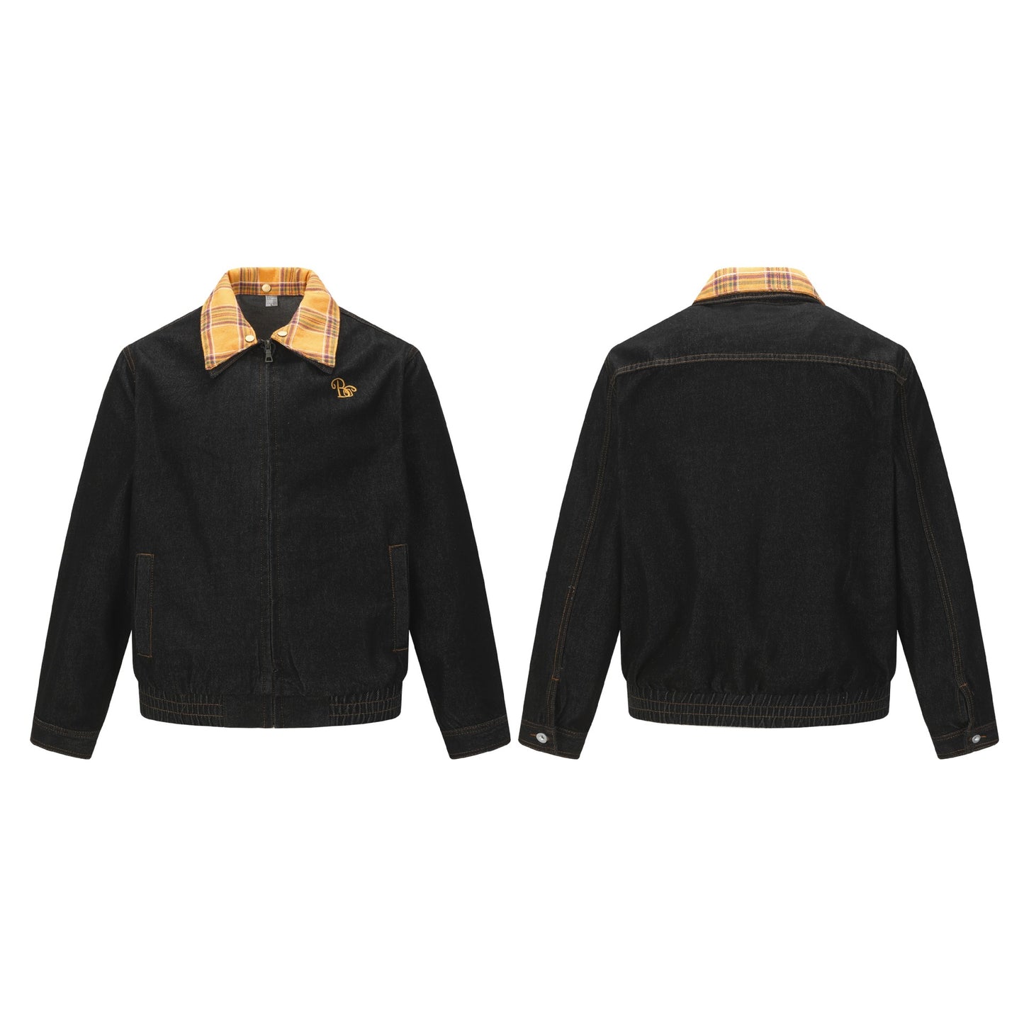 Embroidered Patchwork Washed Denim Jacket