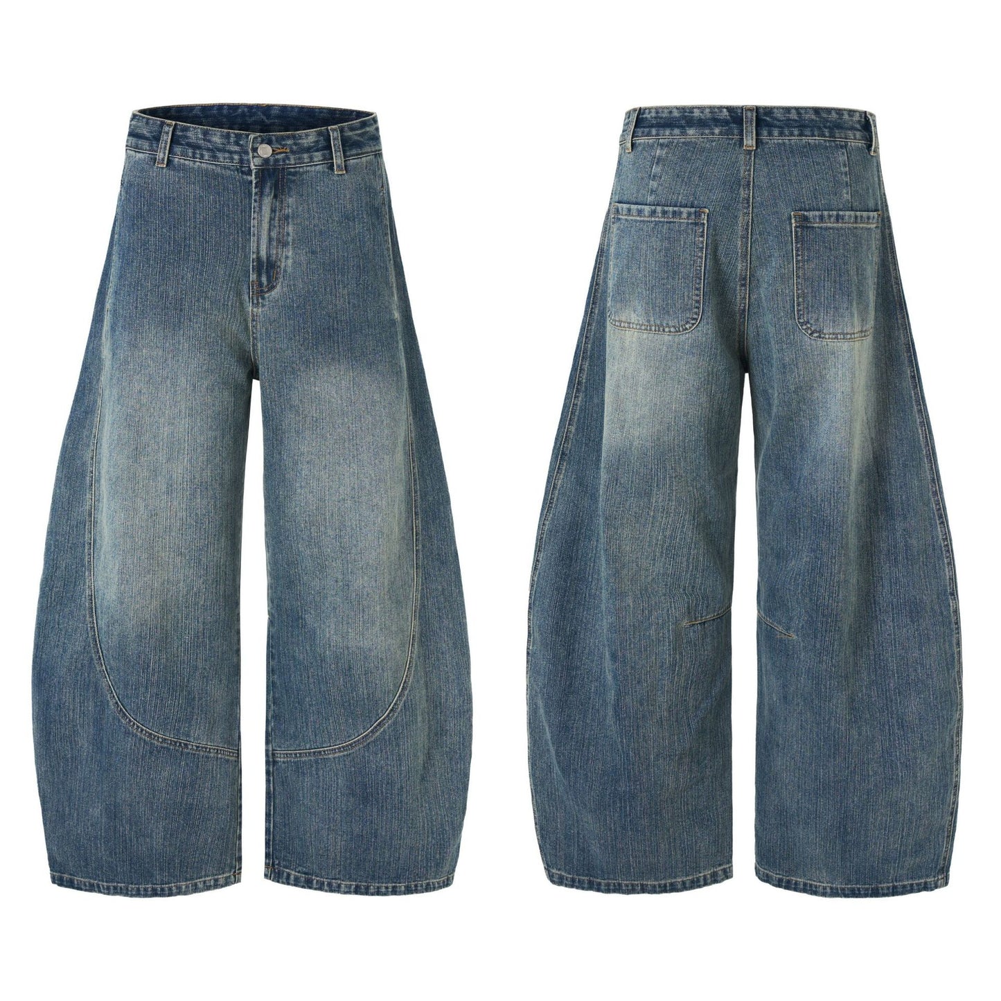 Retro Simple Tapered Denim Long Pants