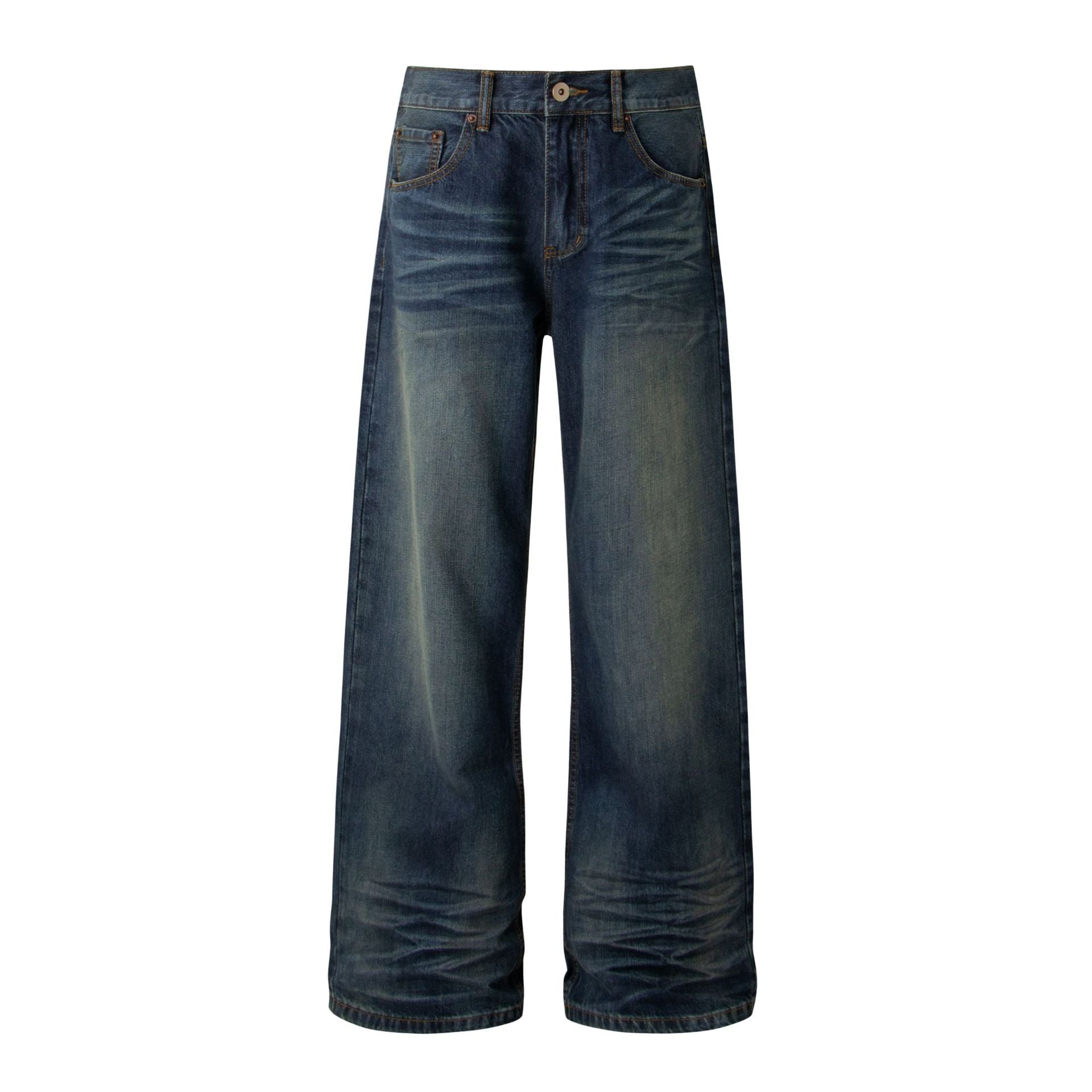 Ounce Washed Slight Flare Denim Long Pants