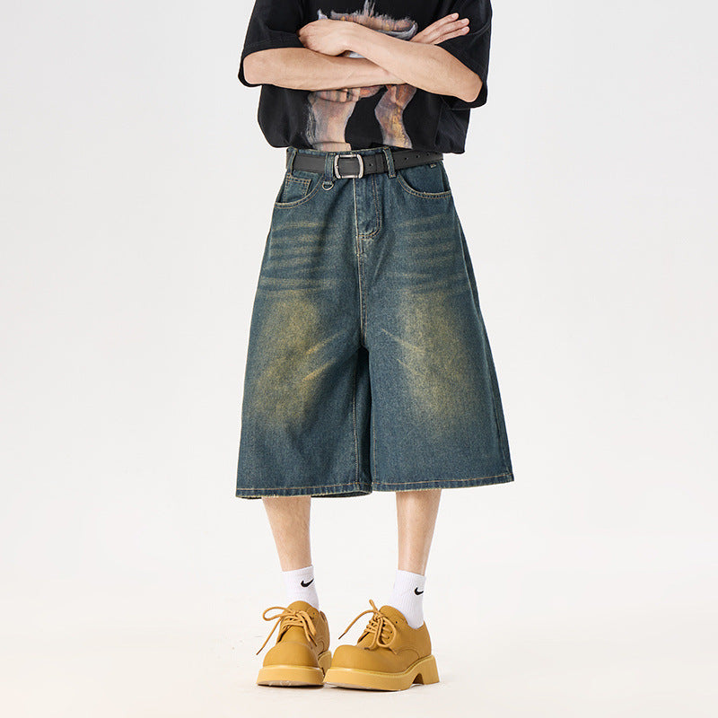 Casual Cropped Wide-Leg Pants with Relaxed Fit