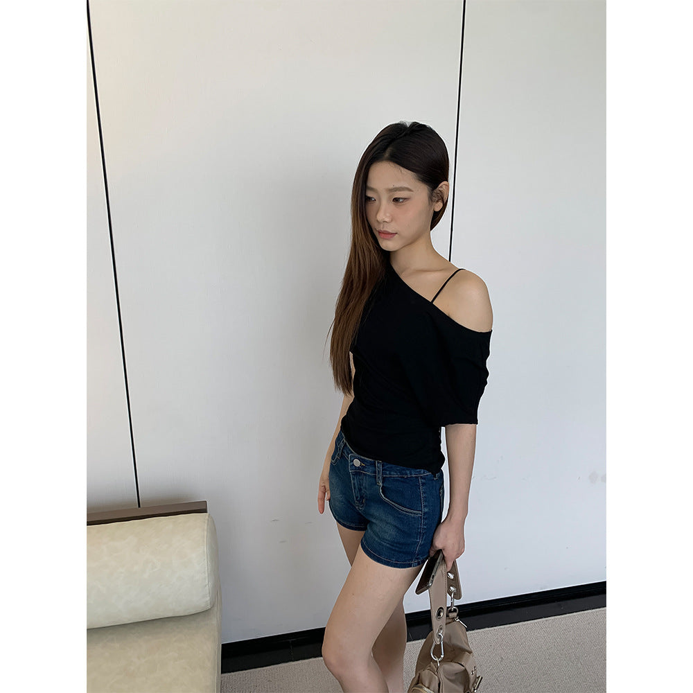 Spicy Style Women's Mini Denim Shorts - Retro Casual Hot Pants