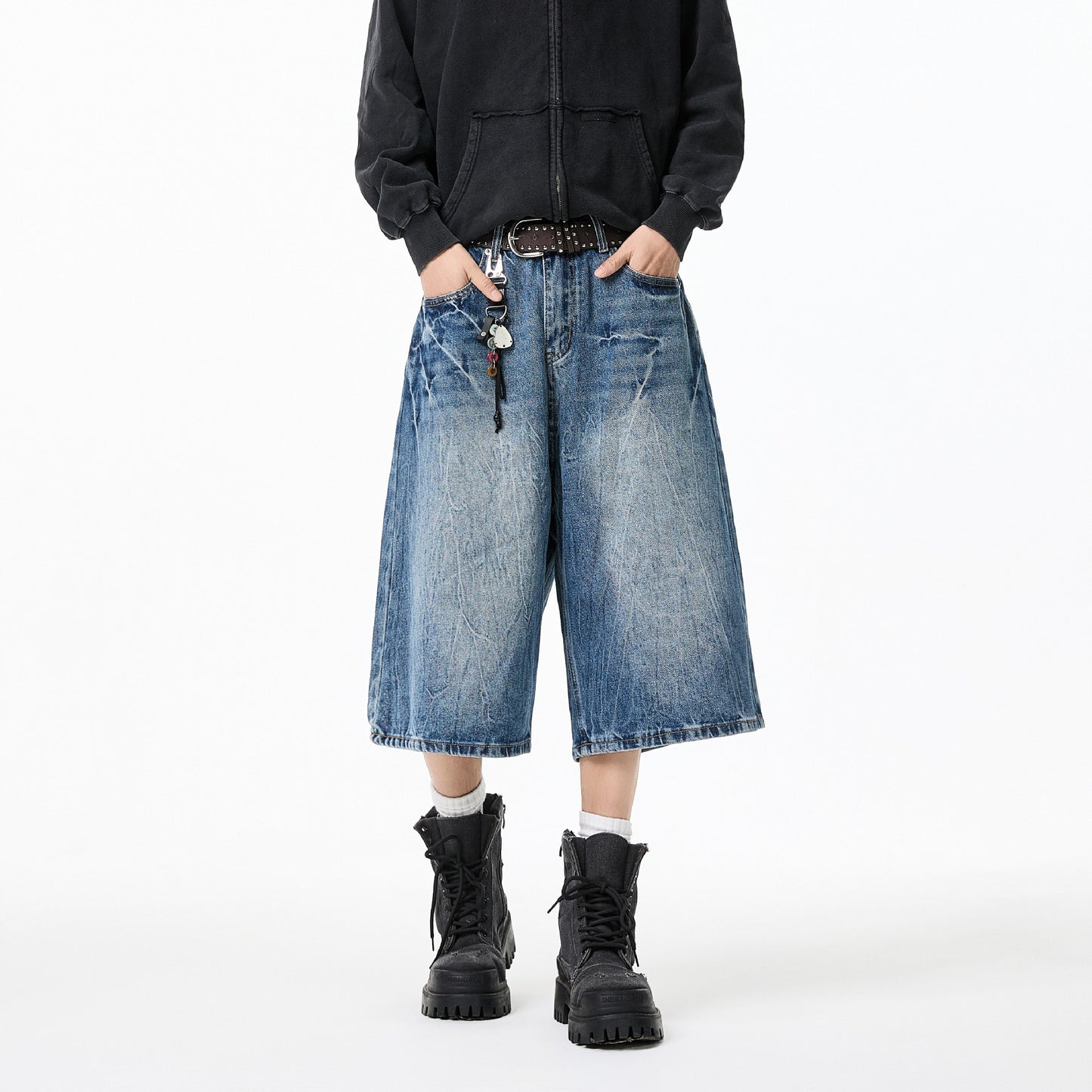 Summer Loose Straight Leg Denim Shorts