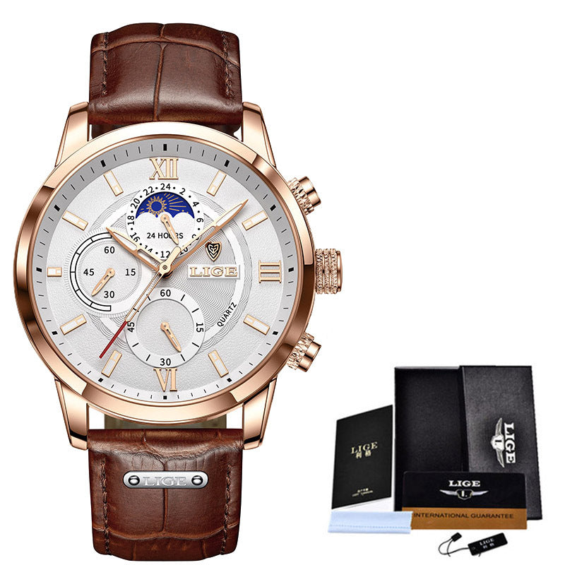 Quartz Multifunction Chronograph Waterproof Watch