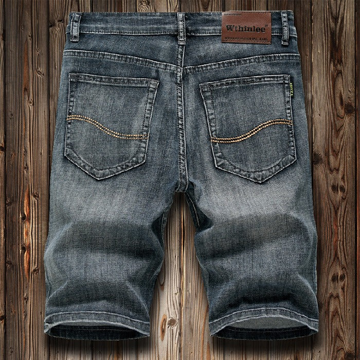 Men's Denim Shorts Casual Summer Quarter Pants Comfortable Breeches