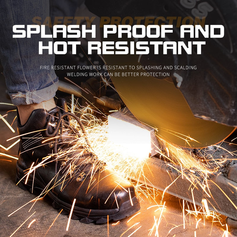 Men's Safety Boots - Indestructible Work Shoes with Steel Toe