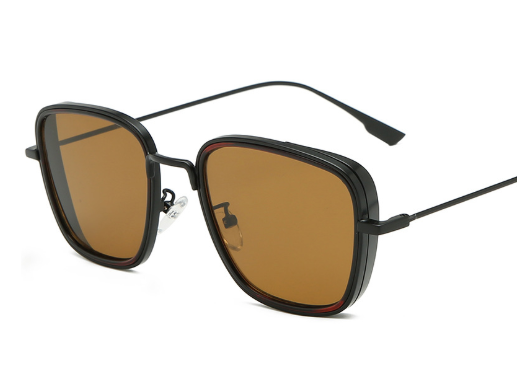 Steampunk Sunglasses Vintage Square Metal Frame UV400 Eyewear