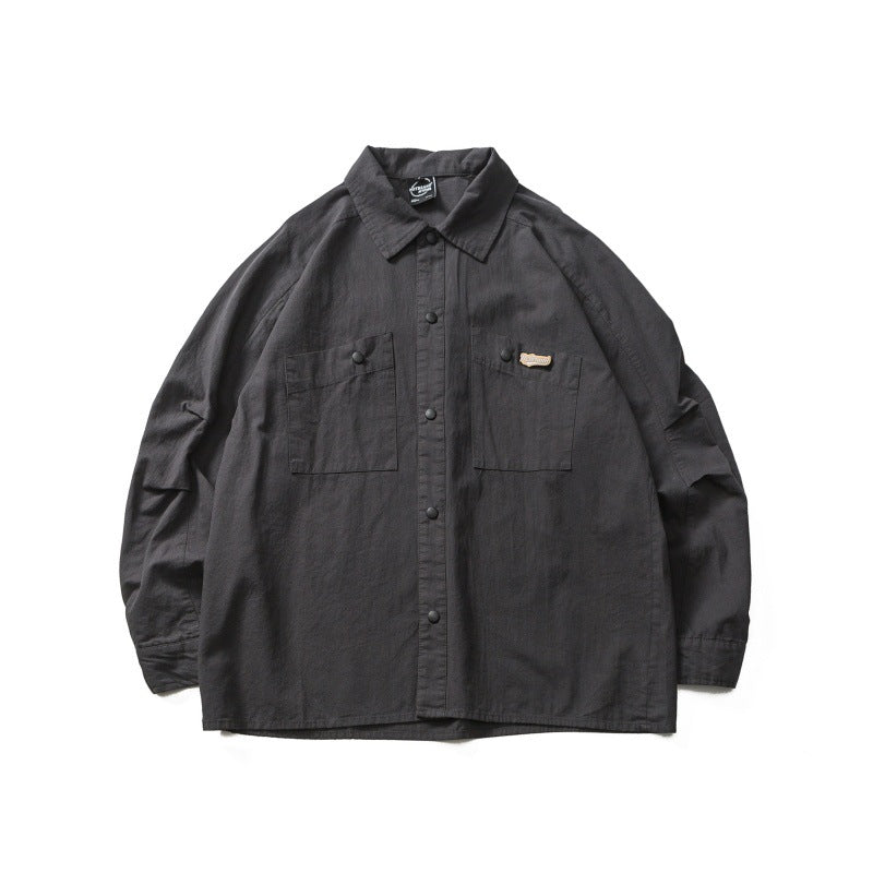 Washed Long Sleeved Magic Labeled Shirt for Men