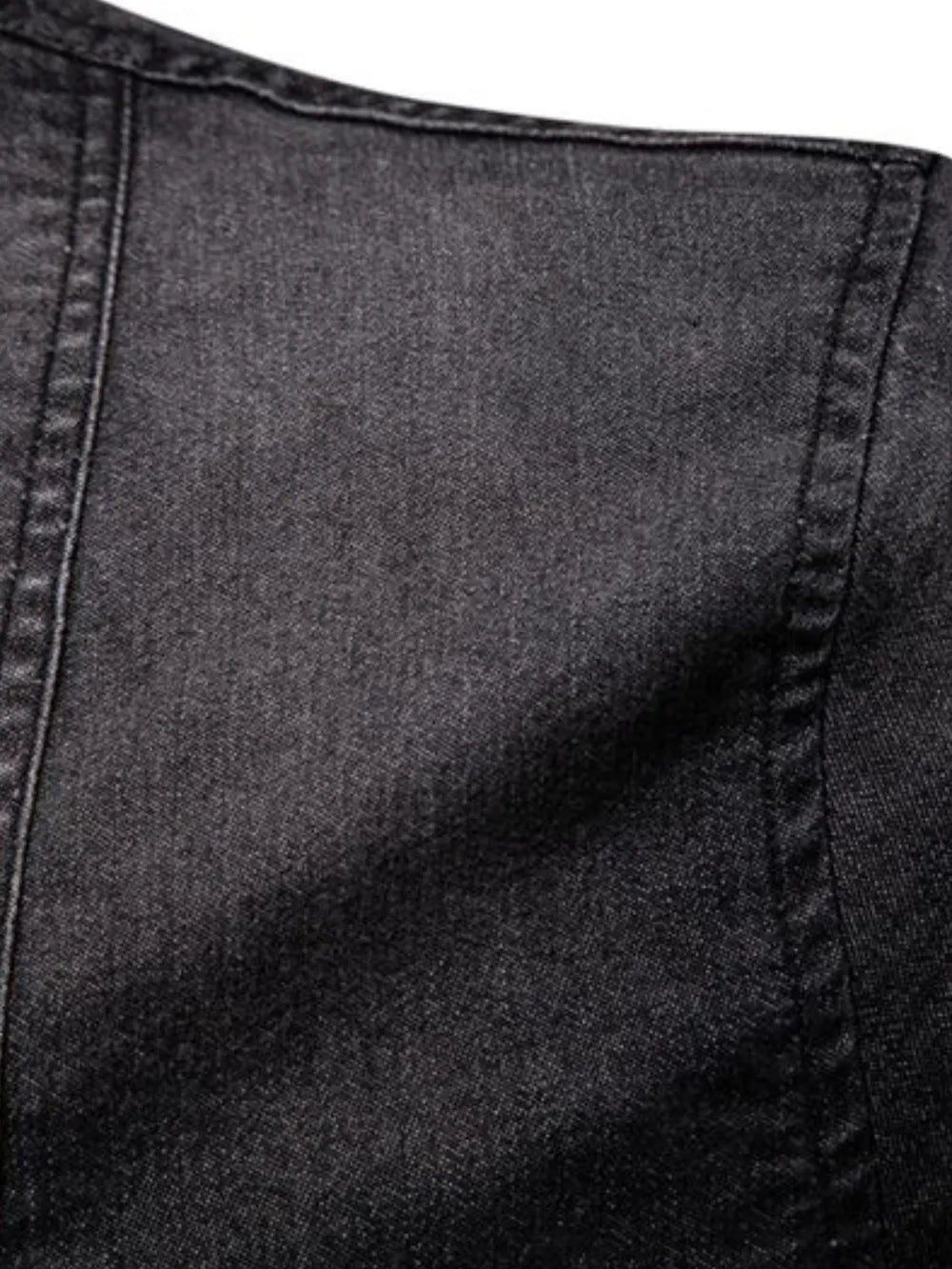 Men's Button Down Collared Neck Denim Shirt