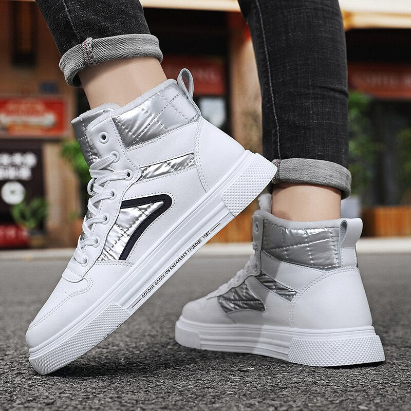Men's High-Top Casual Sneakers - Canvas Shoes