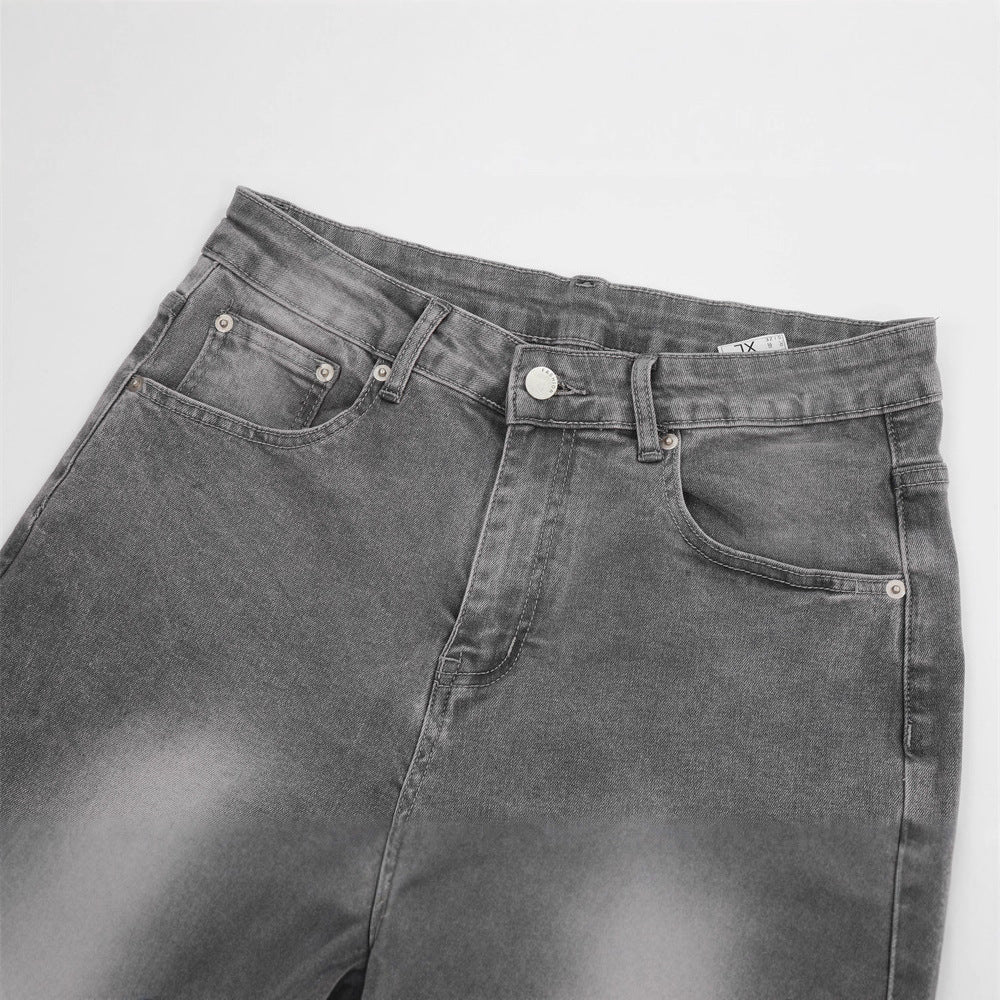 High Street Vintage Tie Dye Micro Flared Loose Jeans for Women