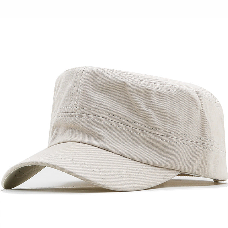 Simple Military Flat Cap - Solid Color