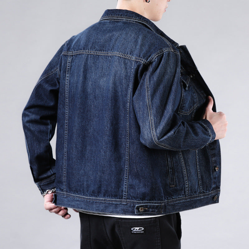 Men's  Solid Color Casual Denim Jacket - Couples Style