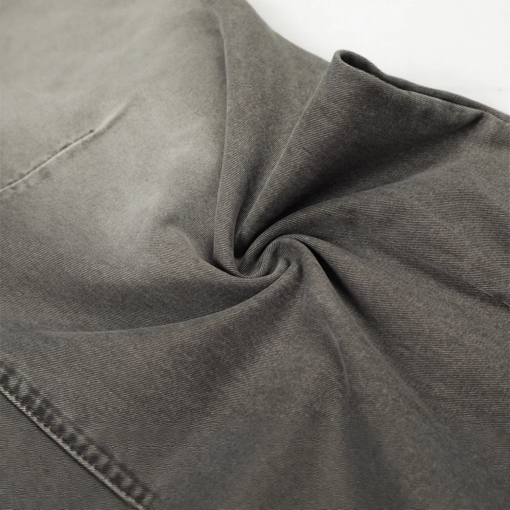 Retro Men's Pants, Distressed Washed Flared Tapered Jeans, Loose Wide Leg Casual Pants for Men