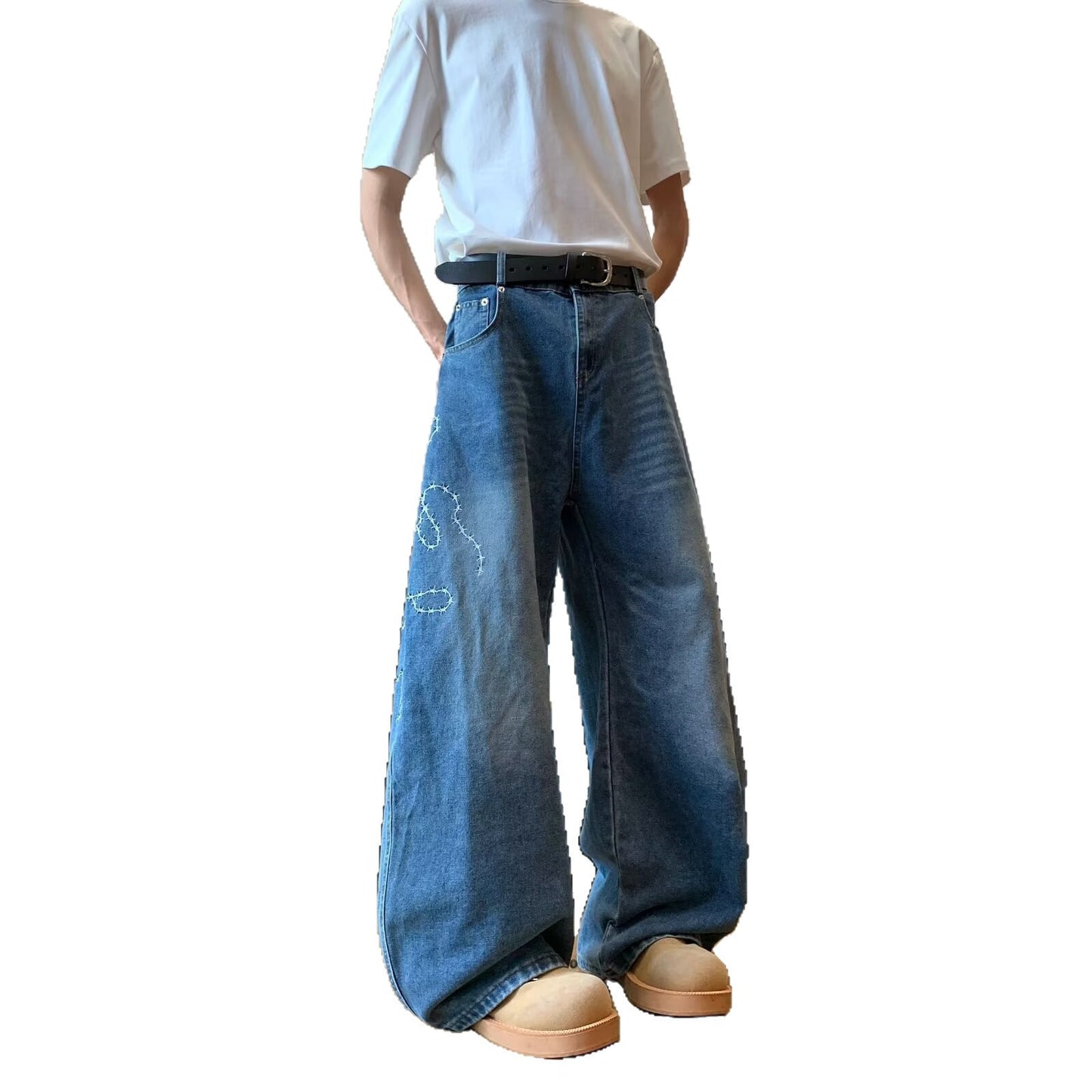 Casual Washed Loose and Cool Wide Leg Pants
