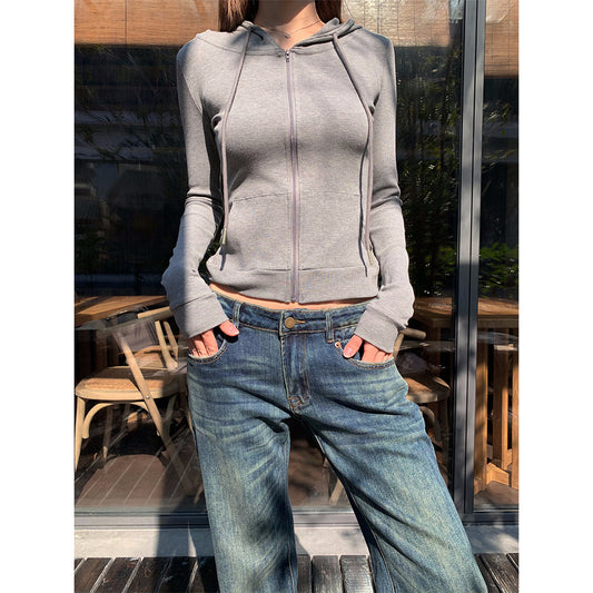 Vintage Distressed Denim Flare Pants for Women - High Street Casual Style