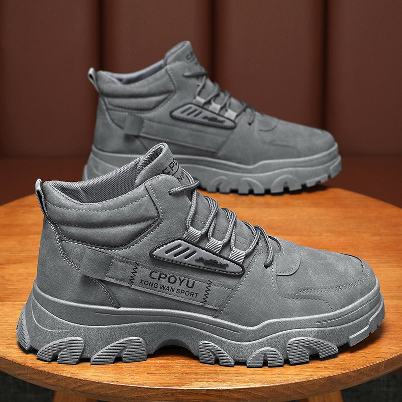 High Top Workwear Shoes for Men - Anti Slip and Wear-Resistant