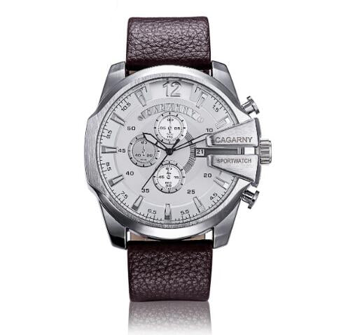 Men's Leather Quartz Watches