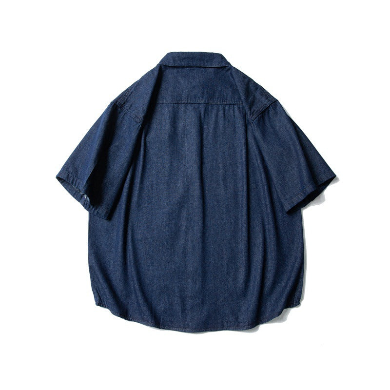 Loose-Fit Pocket Denim Shirt