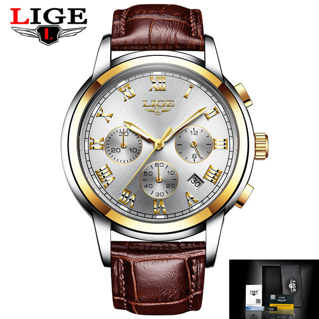 Men's Casual Business Waterproof Watch Multi-Function Luminous Watch