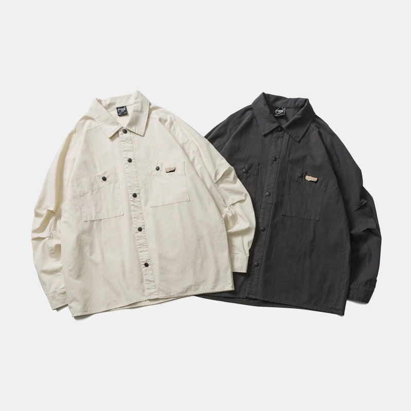 Washed Long Sleeved Magic Labeled Shirt for Men