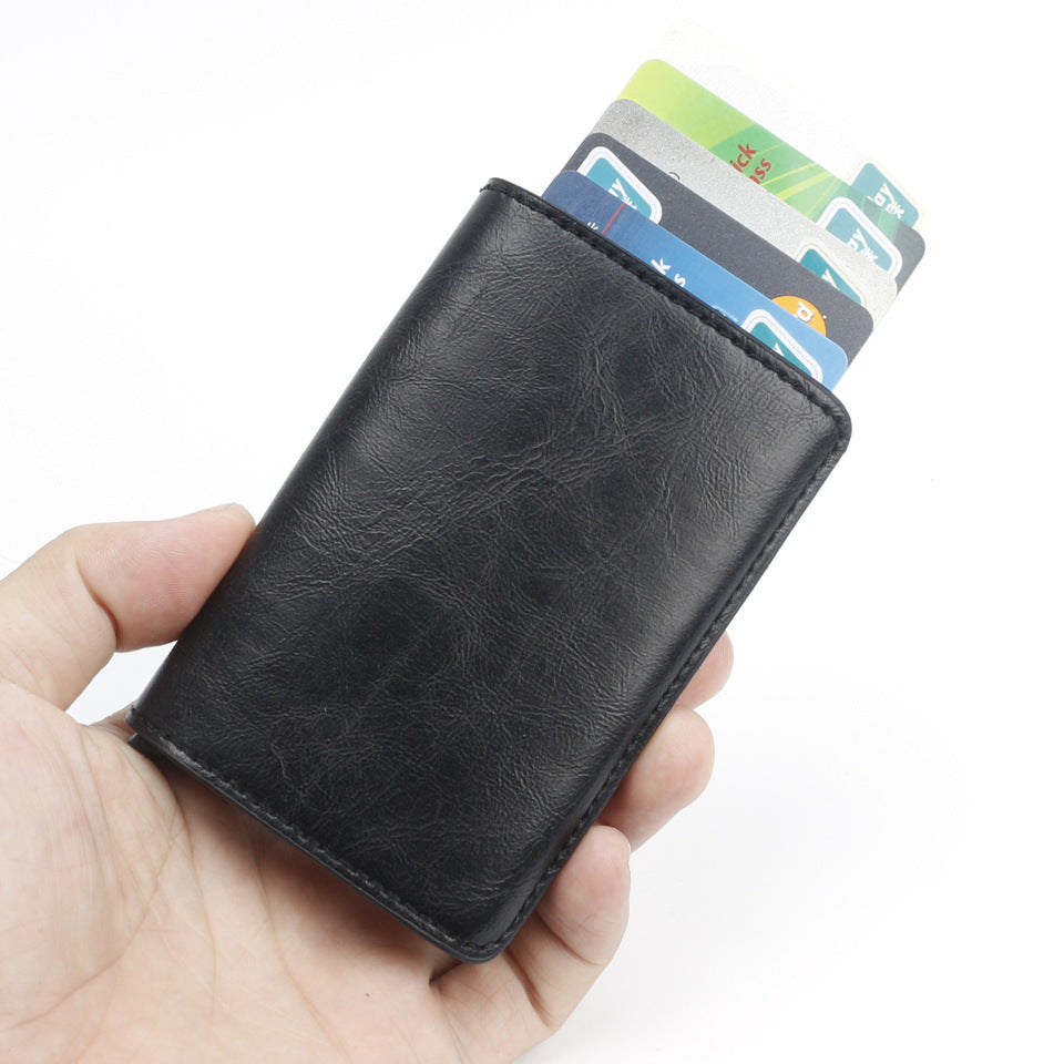 Men's Metal Card Holder - RFID Aluminum Alloy and Leather