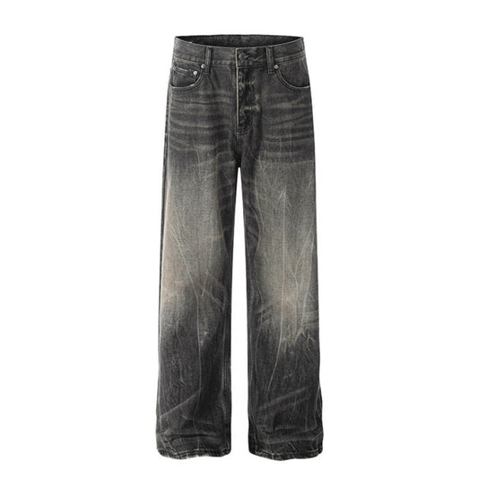 Premium Washed Denim Jeans - Modern Street Style