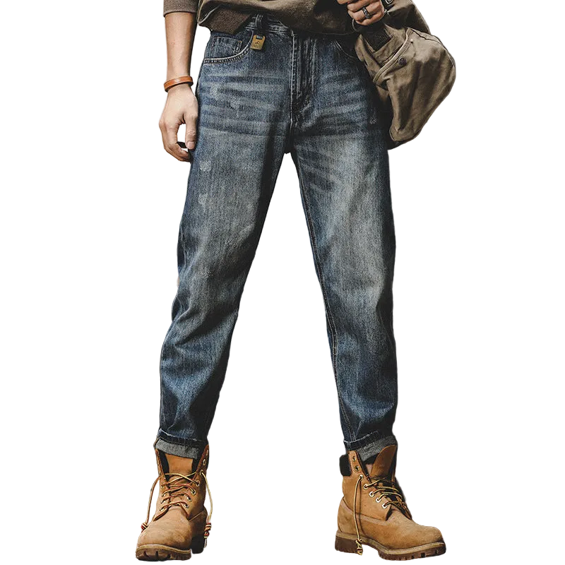 Men's Loose Straight Leg Selvedge Denim Pants