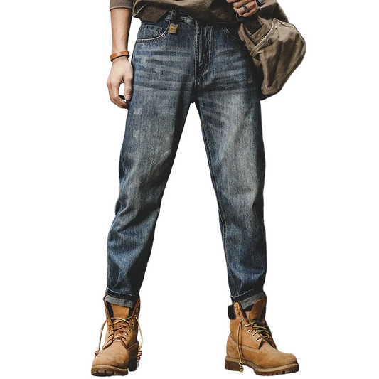 Men's Loose Straight Leg Selvedge Denim Pants