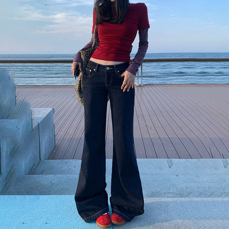 Women's Low-Waist Slimming Tapered Leg Jeans