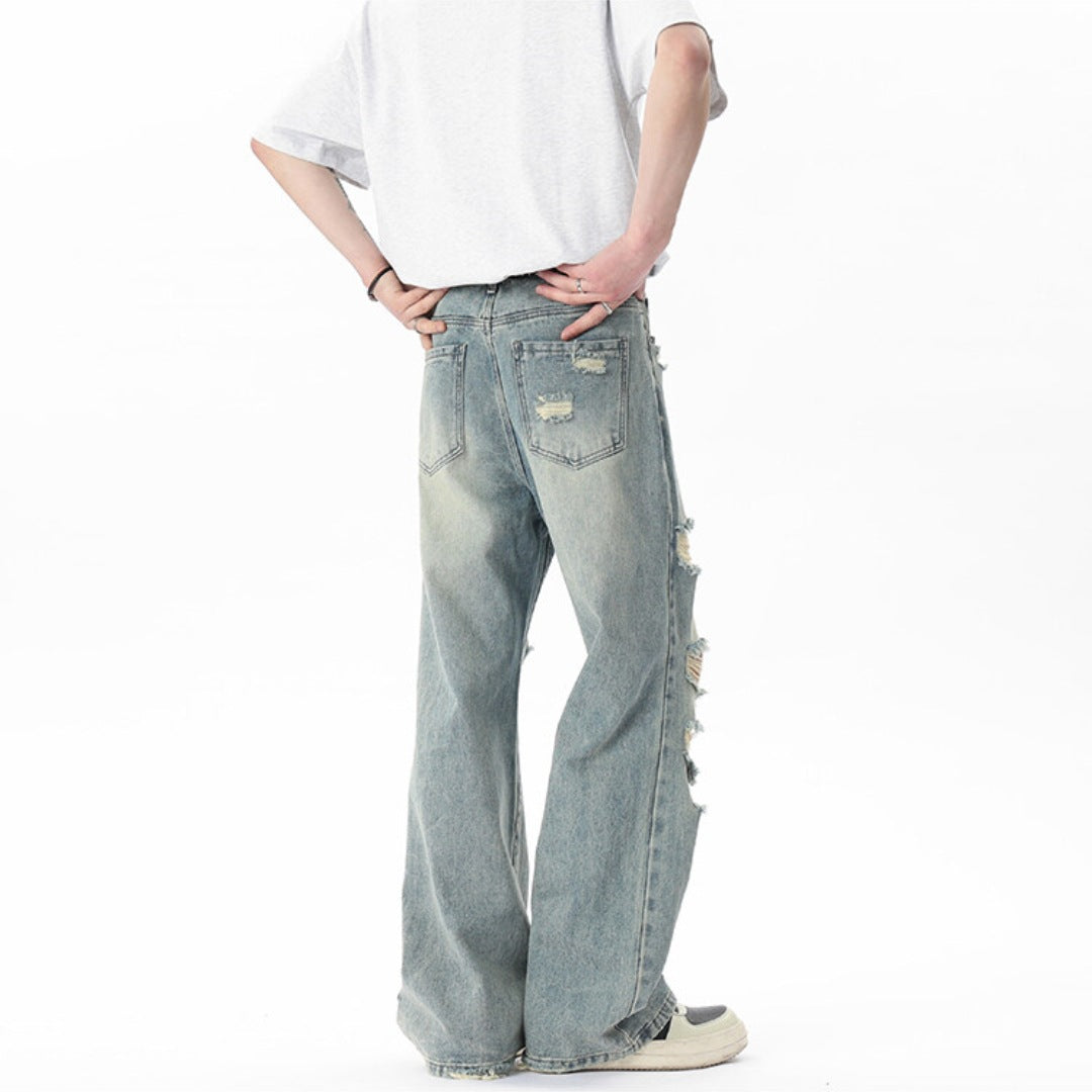 Loose Straight Leg Wide Leg Casual Denim Pants
