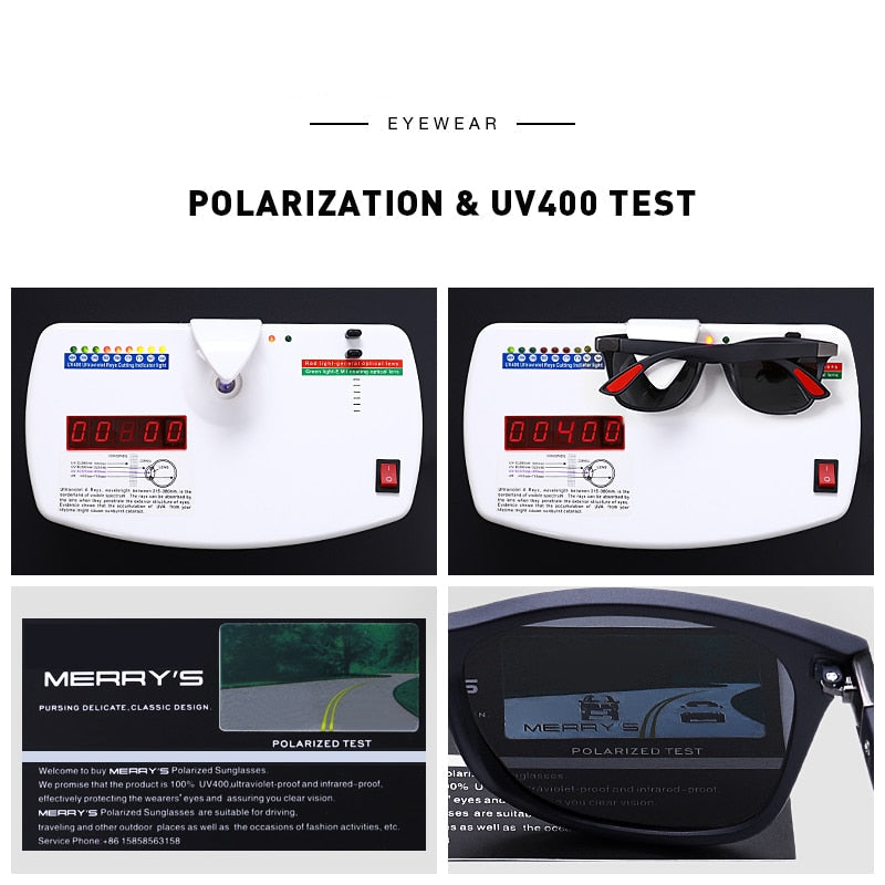 Classic Retro Polarized Sunglasses - Lightweight Square Frame - UV Protection