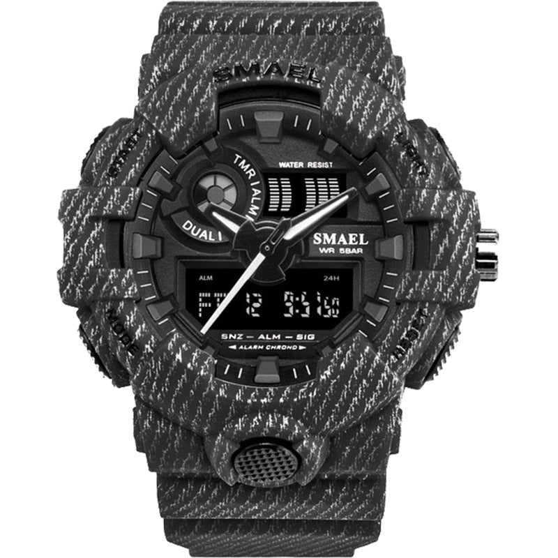 Men's Sport Military Watch - Digital LED 50m Waterproof Up To 50m
