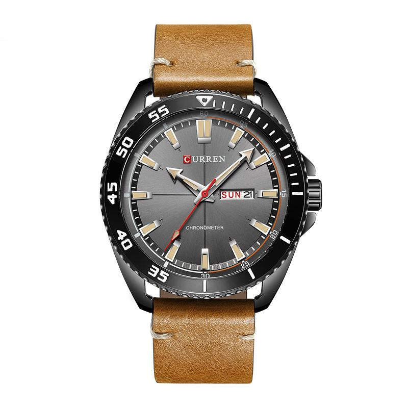Luxury Men’s Leather Quartz Wrist Watches