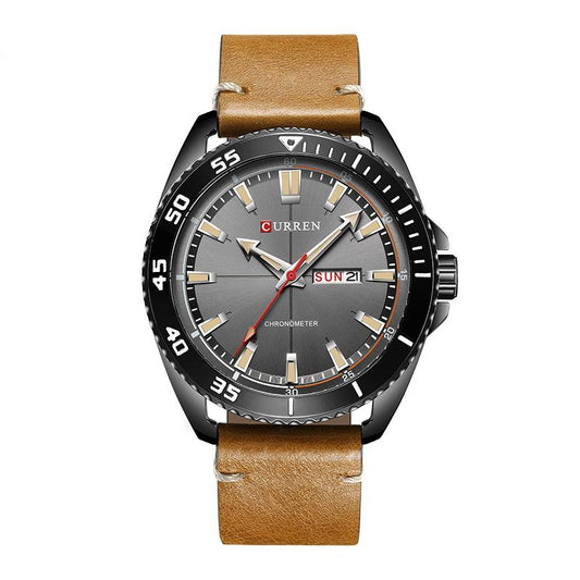 Luxury Men’s Leather Quartz Wrist Watches
